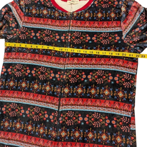 Natural Life Fleece One Piece Pajama Jumpsuit Loungewear Size Medium - Picture 7 of 8